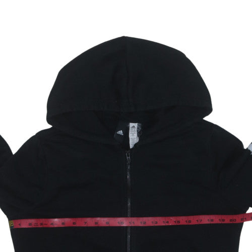 Adidas Men's Black XL Full Zip Hoodie with Logo
