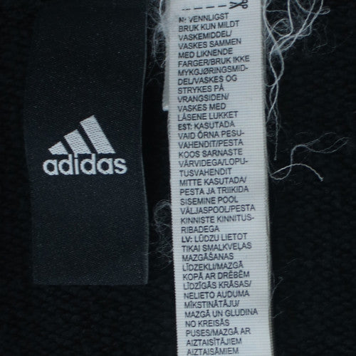 Adidas Men's Black XL Full Zip Hoodie with Logo