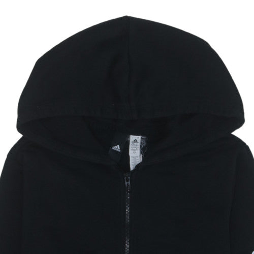 Adidas Men's Black XL Full Zip Hoodie with Logo