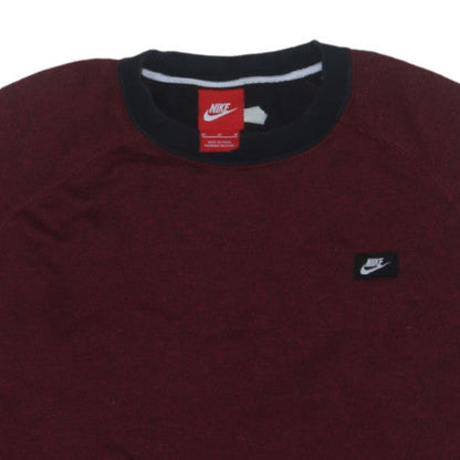 Nike Men's Red Crew Neck Sweatshirt M Pullover Sports Style