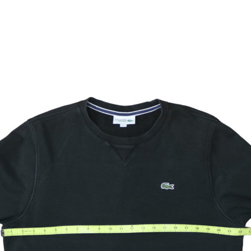 Lacoste Men’s Black Crew Neck Sweatshirt Size L Regular Fit