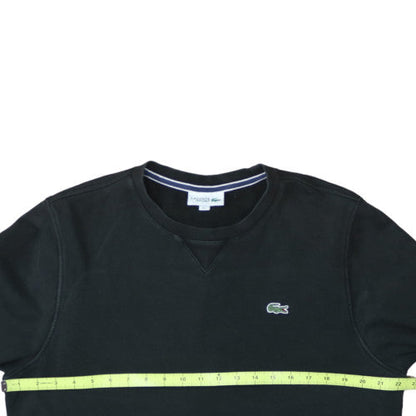 Lacoste Men’s Black Crew Neck Sweatshirt Size L Regular Fit