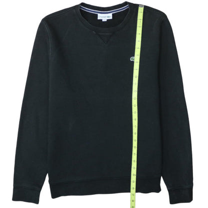 Lacoste Men’s Black Crew Neck Sweatshirt Size L Regular Fit