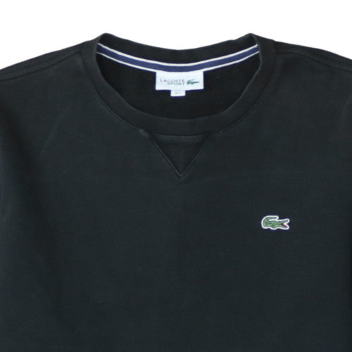 Lacoste Men’s Black Crew Neck Sweatshirt Size L Regular Fit