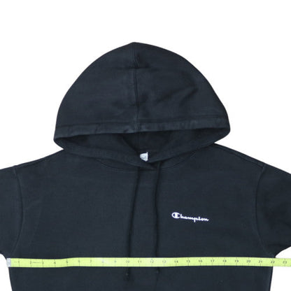 Champion Men’s Black Pullover Hoodie Medium Logo Cotton Blend