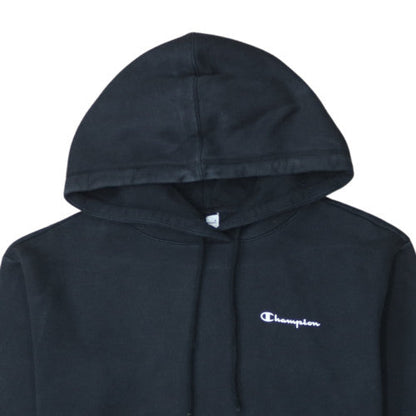 Champion Men’s Black Pullover Hoodie Medium Logo Cotton Blend