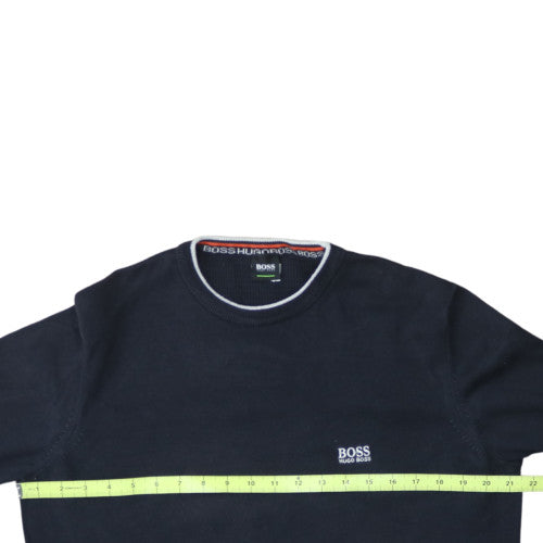 Hugo Boss Men's Blue Cotton Crew Neck Pullover Jumper L