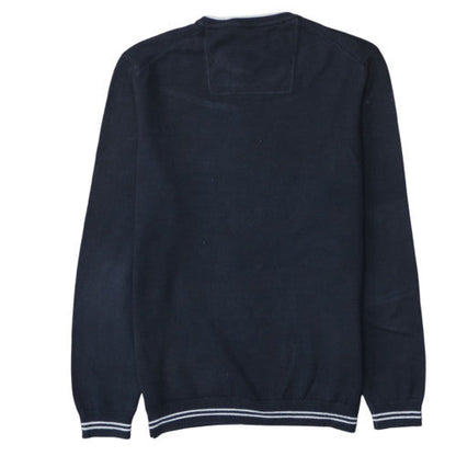 Hugo Boss Men's Blue Cotton Crew Neck Pullover Jumper L