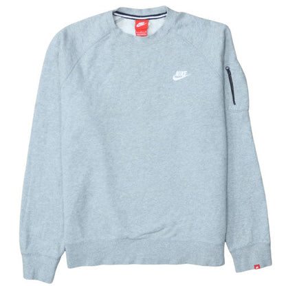 Nike Men's Grey Crew Neck Pullover Sweatshirt Size M
