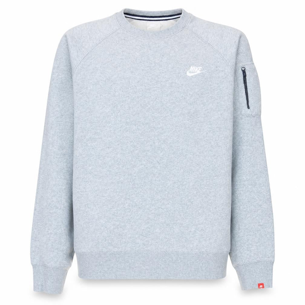 Nike Men's Grey Crew Neck Pullover Sweatshirt Size M