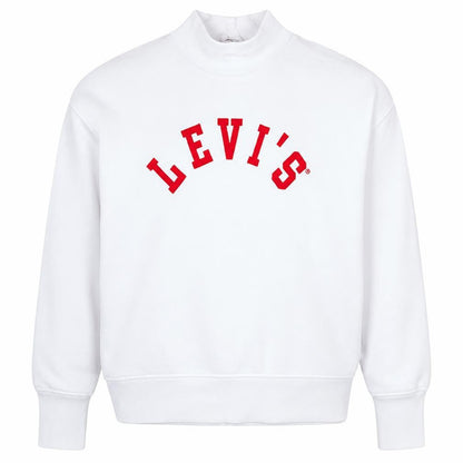 Levi's Men's White High Neck Logo Sweatshirt Size M