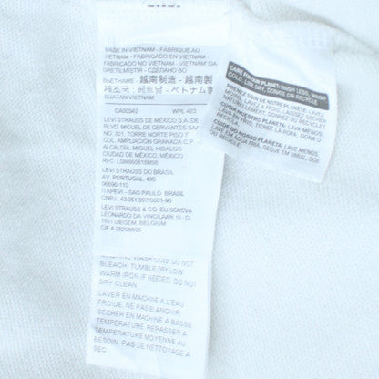 Levi's Men's White High Neck Logo Sweatshirt Size M