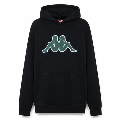 Kappa Men's Black Pullover Hoodie Medium Graphic Logo Fleece