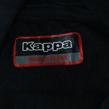 Kappa Men's Black Pullover Hoodie Medium Graphic Logo Fleece