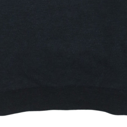 Guess Mens Black Crew Neck Pullover Sweatshirt L Embroidered Logo