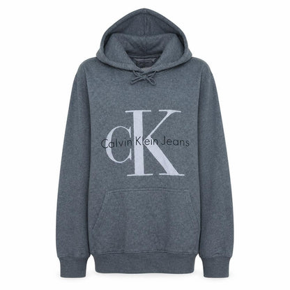 Calvin Klein Jeans Women's Grey Regular Fit Cotton Pullover Hoodie Size L