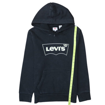 Levi's Men's Black Pullover Hoodie S Logo Graphic Fleece Sweatshirt