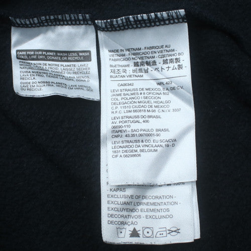 Levi's Men's Black Pullover Hoodie S Logo Graphic Fleece Sweatshirt