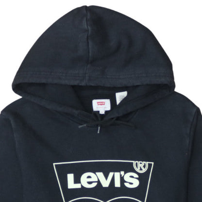 Levi's Men's Black Pullover Hoodie S Logo Graphic Fleece Sweatshirt