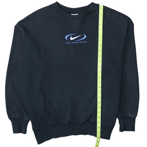 Nike Men's Black Small Crew Neck Pullover Sports Sweatshirt