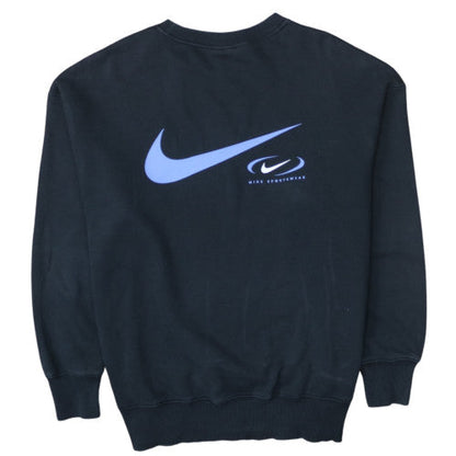 Nike Men's Black Small Crew Neck Pullover Sports Sweatshirt