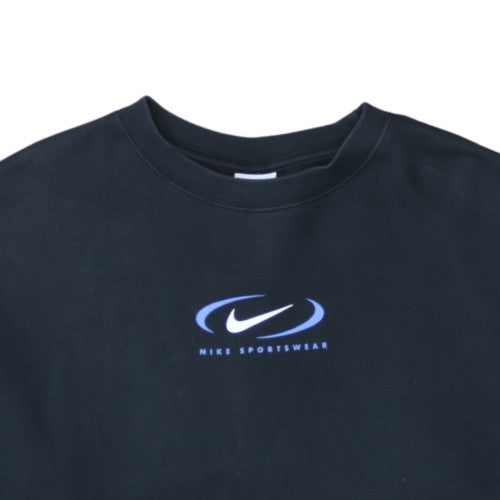 Nike Men's Black Small Crew Neck Pullover Sports Sweatshirt