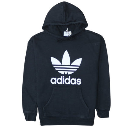 Adidas Womens Black Hooded Pullover Sweatshirt Size 12