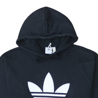 Adidas Womens Black Hooded Pullover Sweatshirt Size 12