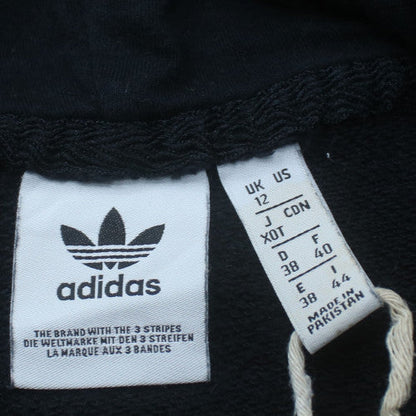 Adidas Womens Black Hooded Pullover Sweatshirt Size 12