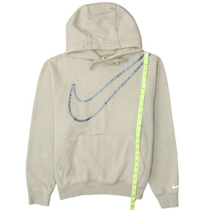 Nike Men's Beige Pullover Hoodie Small Graphic Logo Sweatshirt