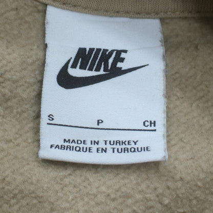 Nike Men's Beige Pullover Hoodie Small Graphic Logo Sweatshirt