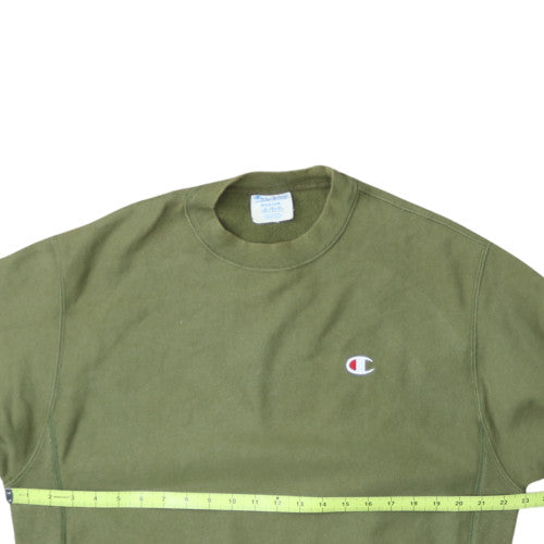 Champion Men's Green Reverse Weave Pullover Sweatshirt Medium