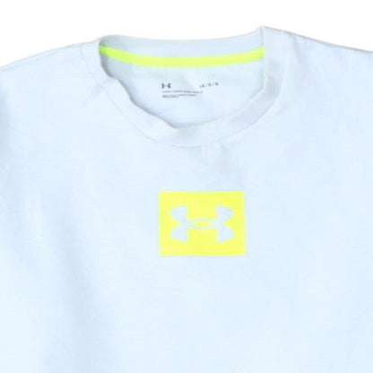 Under Armour Men's White Crew Neck Sweatshirt Large Logo Pullover