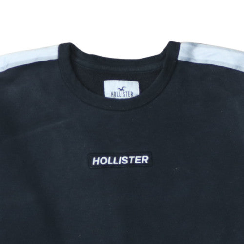Hollister Men’s Black Logo Pullover Sweatshirt Medium