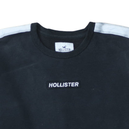 Hollister Men’s Black Logo Pullover Sweatshirt Medium