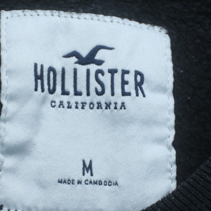 Hollister Men’s Black Logo Pullover Sweatshirt Medium
