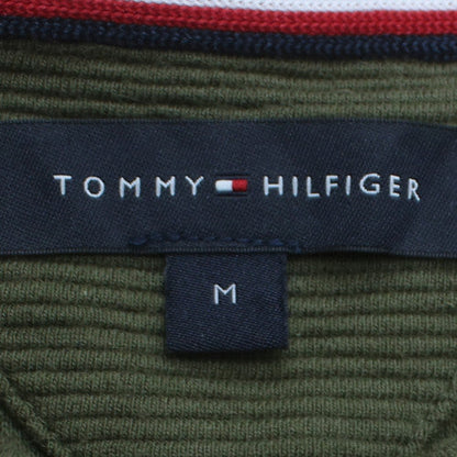 Tommy Hilfiger Men's Green Cotton Crew Neck Sweatshirt M