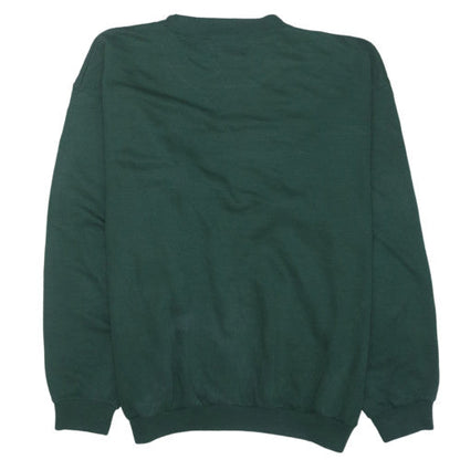 Lee Men's Green Pullover Crew Neck Sweatshirt Size M Vintage