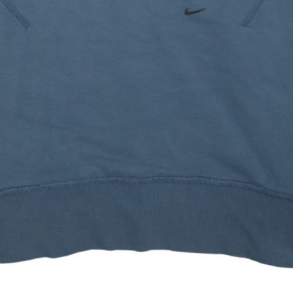 Nike Men's Blue Pullover Hoodie Size L Fleece Sportswear