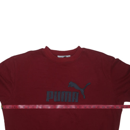 Puma Men's Red XL Pullover Crew Neck Logo Sweatshirt