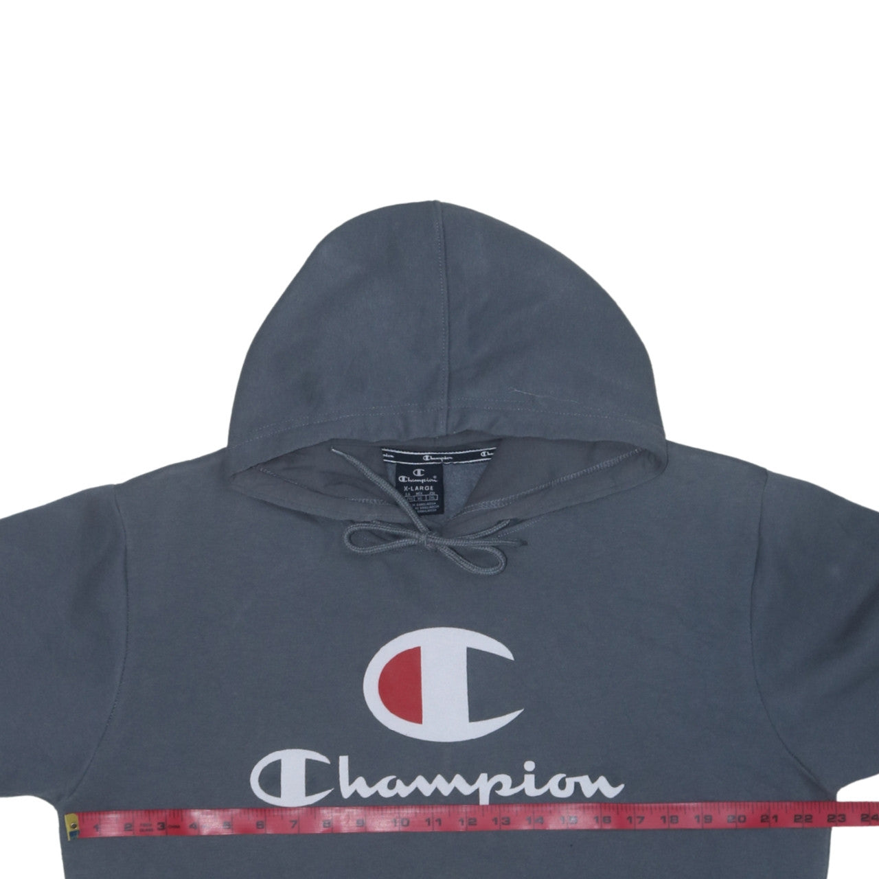 Champion Men's Blue XL Pullover Hoodie Logo Cotton Blend