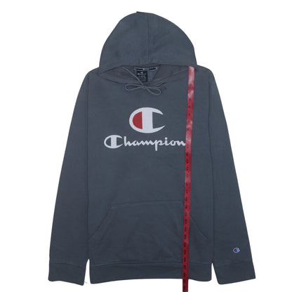 Champion Men's Blue XL Pullover Hoodie Logo Cotton Blend