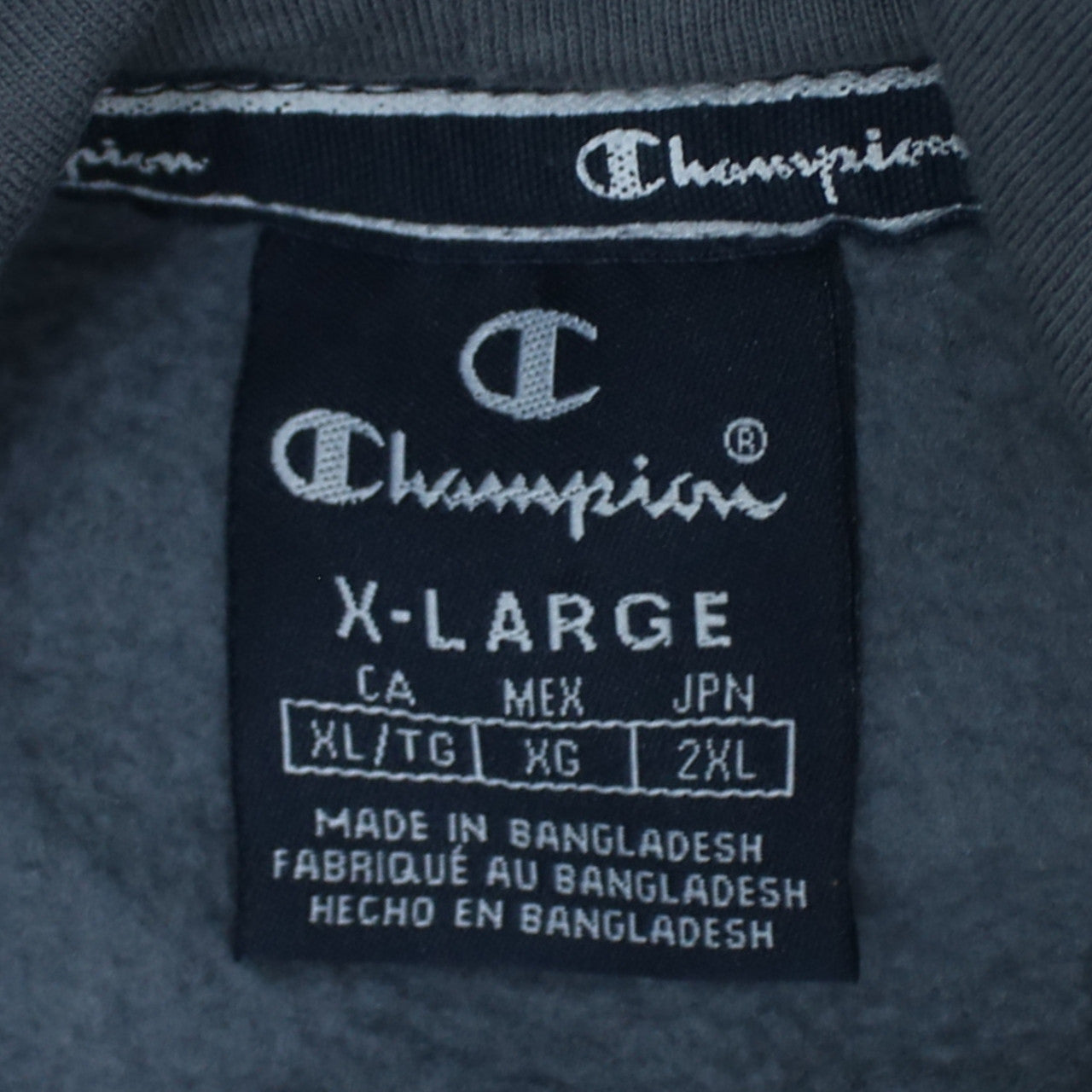 Champion Men's Blue XL Pullover Hoodie Logo Cotton Blend