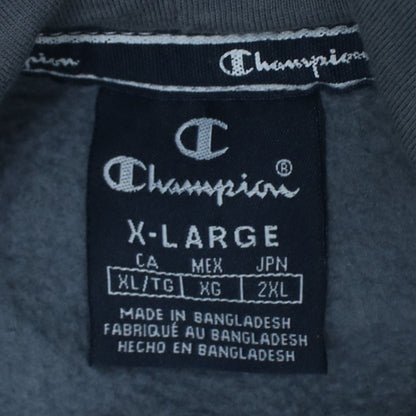 Champion Men's Blue XL Pullover Hoodie Logo Cotton Blend
