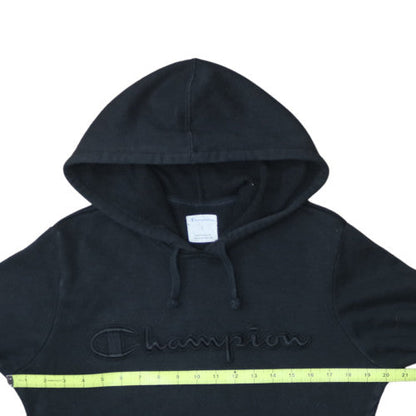 Champion Men's Black Pullover Hoodie Size S Embroidered Logo