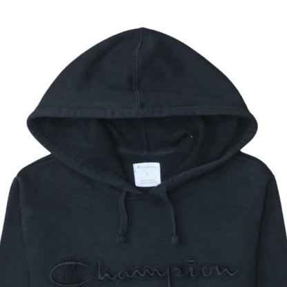 Champion Men's Black Pullover Hoodie Size S Embroidered Logo