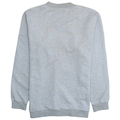 Adidas Mens Grey Crew Neck Sweatshirt L Classic Logo Pullover