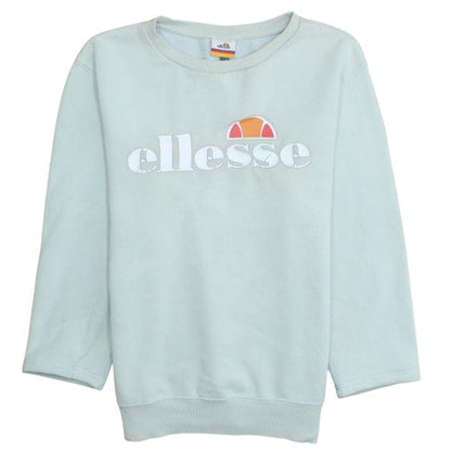 Ellesse Womens Light Blue Crew Neck Pullover Sweatshirt Size M