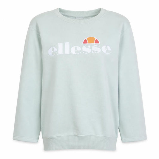 Front view of Ellesse women’s light blue crew neck pullover sweatshirt, size M