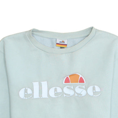 Ellesse Womens Light Blue Crew Neck Pullover Sweatshirt Size M